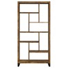 VYNXARIA Industrial Bookshelf with Ten Shelves and Rustic Antique Nutmeg Finish - 4 of 4