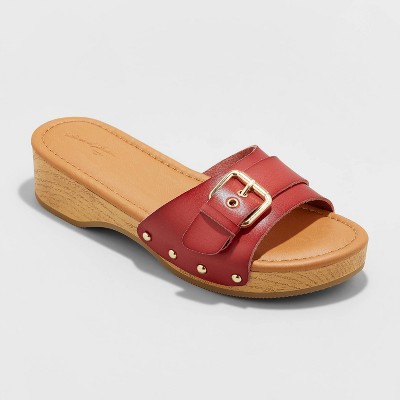 red sandals for women