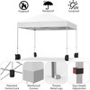 10x10 Pop Up Canopy Tent, Commercial Instant Canopy Shelter with Heavy Duty Wheeled Carry Bag Bonus 4 Sand Bags - 2 of 4