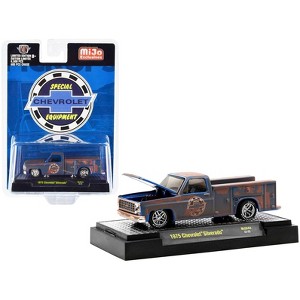 1975 Chevrolet Silverado Service Truck Blue (Rusted) "Special Chevrolet Equipment" Ltd Ed 1/64 Diecast Model Car by M2 Machines - 1 of 3