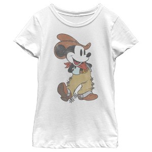 Girl's Disney Western Mickey T-Shirt - 1 of 4