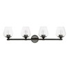 Livex Lighting Willow 4 - Light Vanity in  Black Chrome - 3 of 4