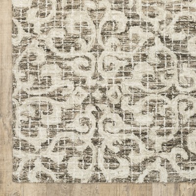 Tallavera Blue and Brown Hand-Tufted Wool Area Rug