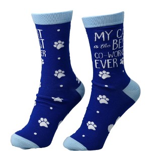 Pavilion Gift Company - Cat - M/L Unisex Cotton Blend Sock - Socks - 1 of 4