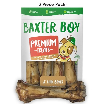 Baxter Boy 8" Shin Bone Beef Dog Treats - 3pk
