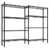 SEVOBAL Utility Storage Shelves Adjustable Heavy Duty Wire Shelving for Garage Pantry Kitchen and Workshop, Black, 36.22"*14.76"*10.62" - 2 of 4