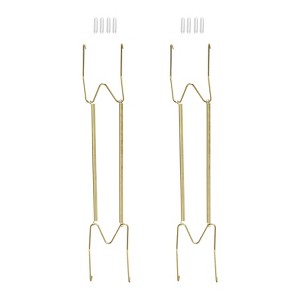 Unique Bargains Stainless Steel Invisible Decorative Wall Plate Hanger 1 Set - 1 of 4