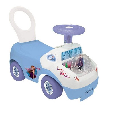 Kiddieland 060889 Toys Frozen 2 Magical Lights and Sounds Snow Globe Ride On Toy Sit Stand with Character Graphics and Sounds for Kids 12 to 36 Months