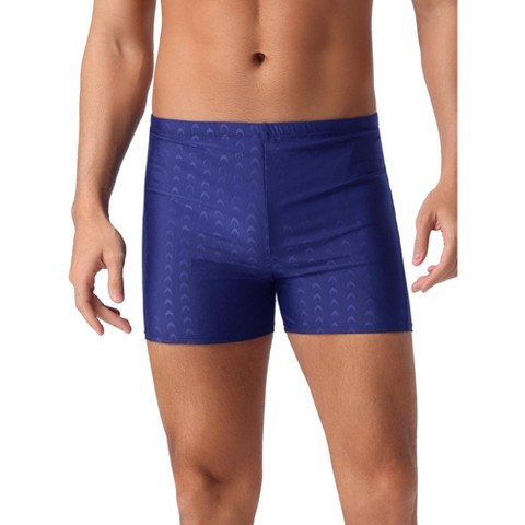 INSPIRE CHIC Men's Casual Summer Solid Color Elastic Waist Swimming Training Swim Trunks Black 36