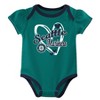 MLB Seattle Mariners Infant Girls' 3pk White Bodysuit - 3 of 4