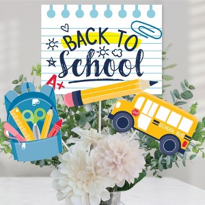 Big Dot of Happiness Back to School - First Day of School Classroom Decorations and Centerpiece Sticks - Table Toppers - Set of 15 - 1 of 4
