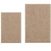 Home Mart Goods Large 2 Piece Set Beige Soft Cozy Plush Chenille Bath Mat Bathroom Rug - 2 of 4