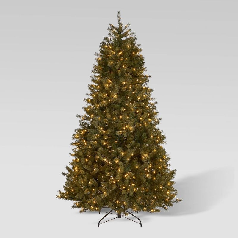 9ft Mixed Spruce Pre-Lit Full Artificial Christmas Tree Clear Lights - Christopher Knight Home, 1 of 8