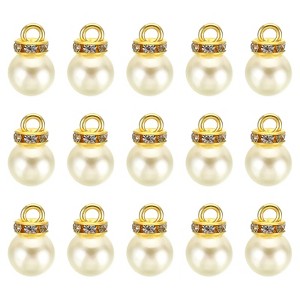 Unique Bargains Beautiful Designer DIY Jewelry Making Faux Pearl Pendants 100 Pcs - 1 of 4