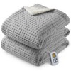 GustoWave Waffle Electric Heated Blanket Throw, Fast Heating with Controller, Machine Washable, 5 Sizes Available - 2 of 4