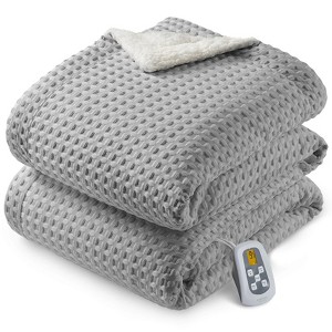 GustoWave Waffle Electric Heated Blanket Throw, Fast Heating with Controller, Machine Washable, 5 Sizes Available - 1 of 4