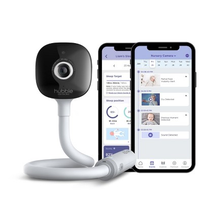 Hubble Go Baby Smart 2K UHD Baby Monitor with Advanced AI Features including Covered Face, Cry & Rollover Detection, Sleep Analytics and Sleep Trainer