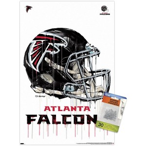 Trends International NFL Atlanta Falcons - Drip Helmet 20 Unframed Wall Poster Prints - 1 of 4