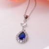Sonoma Stud Pendant Necklace Blue Pear Clear Cz Womens Ginger Lyne Collection - 3 of 4