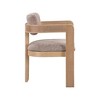 Meridian Furniture,Sacha Brown Linen Textured Fabric Dining Chair, Set of 2 - 4 of 4