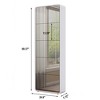 Modern Arc Design Shoe Cabinet with Full-Length Mirror Flip Drawers Shoe Rack Storage Cabinet Free Standing Shoe Rack Cabinet - 4 of 4