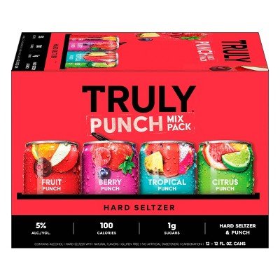 Truly Hard Seltzer Punch Mix Pack - 12pk/12 fl oz Slim Cans