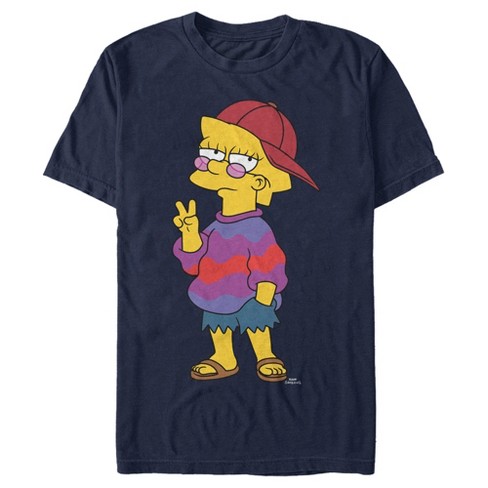 Men's The Simpsons Cool Lisa T-Shirt - Navy Blue - 2X Large