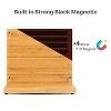 LunaLulinlk Knife Block Magnetic Universal Knives Holder Bamboo Knife Stand for Kitchen Cutlery Display Rack and Organizer - 3 of 4