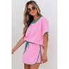 Color Block Edge Drop Shoulder T Shirt and Skort 2-Piece Set - 2 of 2