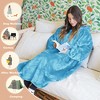 Tirrinia Women Men Full Body Warm Fleece Flannel Hoodie Blanket Oversized Sweatshirt, Super Soft Large Wearable Blanket Hooded, Cozy Gift for Winter - 2 of 4