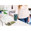 Elanze Designs 20 oz Stainless Steel On the Go Insulated Travel Tumbler With Push Top Lid, Palm Leaf Pattern Blue - 4 of 4