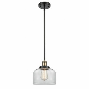 Bell - 1 Light Stem Hung Mini Pendant In Industrial Style-10 Inches Tall and 8 Inches Wide - 1 of 1