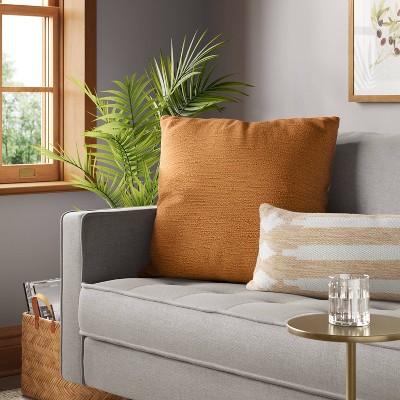 Square Cotton Boucle Reversible Throw Pillow with Linen – Threshold