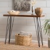 Remington Live Edge Console Table Natural Finish - Christopher Knight Home: Iron Frame, Fir Wood Top, Modern Style - image 2 of 4