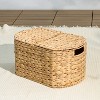 Solhome Isidore Water Hyacinth Woven Oval Kitchen and Picnic Basket - 2 of 4