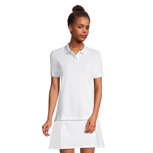 Lands' End School Uniform Women's Short Sleeve Mesh Polo Shirt 