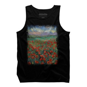 Men's Design By Humans POPPIES By creese Tank Top - 1 of 4