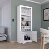 Gulches 74-Inch Tall Modern Bar Cabinet with Wine Rack & Stemware Holder - 2 of 4