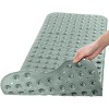 Non Slip Bathtub And Shower Mats 40x16 Extra Long Bath Tub Mat With Suction Cups & Drain Holes - Lux Decor Collection - 2 of 4