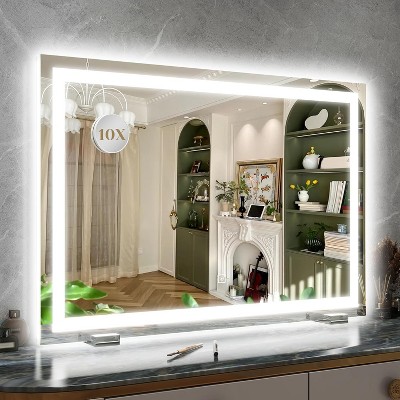 22 Inch LED Vanity Mirror with Dimmable 3 Modes, Tabletop or Wall-Mounted Makeup Mirror