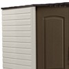 Rubbermaid Large Plastic Weatherproof Outdoor Storage Shed with Double Wall Construction for Backyard, Garden, and Patio, Canteen Brown/Putty - 3 of 4