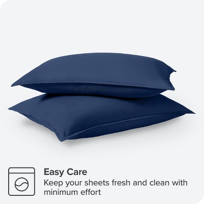 Dark Blue Hypoallergenic Microfiber Standard Pillow Shams
