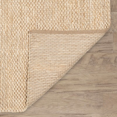 Natural Beige Handwoven Jute Runner Rug 2' 6" x 8'