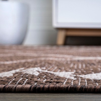 Handmade Boho-Chic Brown/Beige Trellis Synthetic 8' x 10' Area Rug