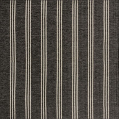 Charcoal Chic Easy-Care Synthetic 13' Square Outdoor Rug