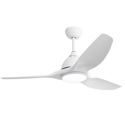 Black Ceiling Fans with Lights 52 Inch Ceiling Fan with Light and Remote 6 Speed Quiet Noiseless 3 CCT, Reversible for Bedroom Living Room