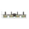 Toltec Lighting Elegante 4 - Light Vanity in  Dark Granite with 7'' Kaleidoscope Art Glass Shade - 2 of 2
