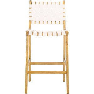 Adah Leather Counter Stool - BST1015 - Safavieh - 1 of 4