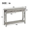 coucheta Console Table, 2-Tier Entryway Table with 2 Drawers, Hallway Table, Narrow Sofa Table with Shelves, Entrance Table for Entryway, Living Room - 2 of 4