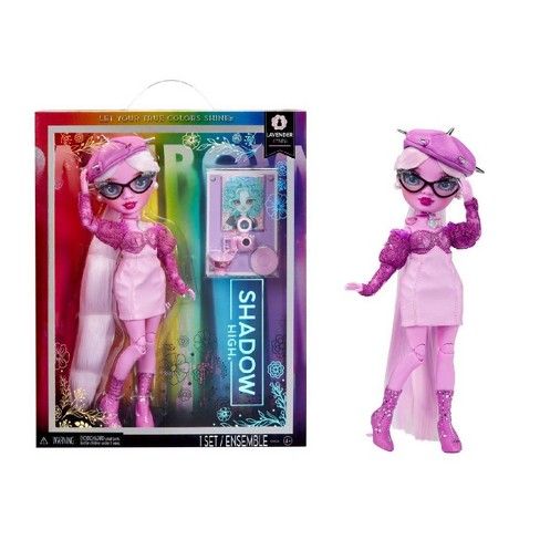 Rainbow High Shadow High Lavender - Purple Fashion Doll Outfit Extra Long  Hair Glasses & 10+ Colorful Play Accessories : Target